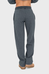 Mono B Cozy Elastic Waist Fleece Pants with Pockets - Ultimate Comfort & Warmth